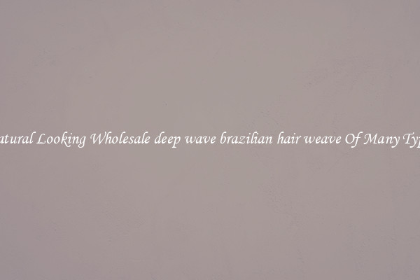 Natural Looking Wholesale deep wave brazilian hair weave Of Many Types