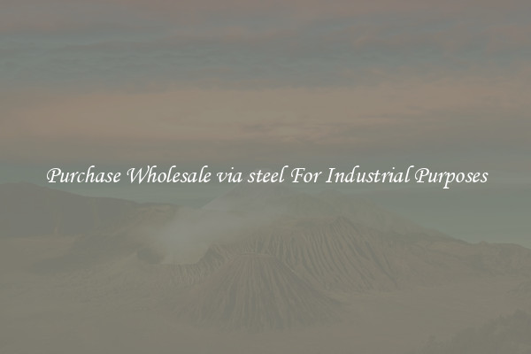 Purchase Wholesale via steel For Industrial Purposes