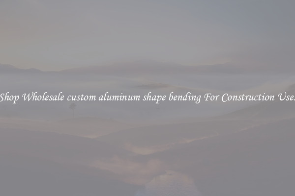 Shop Wholesale custom aluminum shape bending For Construction Uses