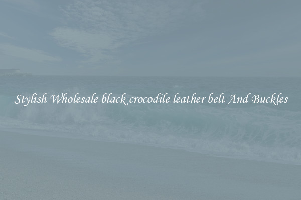 Stylish Wholesale black crocodile leather belt And Buckles