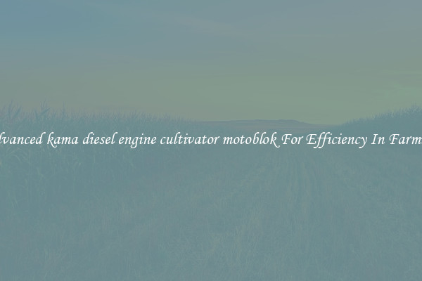 Advanced kama diesel engine cultivator motoblok For Efficiency In Farming
