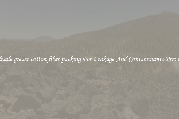 Wholesale grease cotton fiber packing For Leakage And Contaminants Prevention