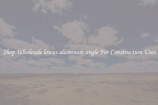 Shop Wholesale lowes aluminum angle For Construction Uses