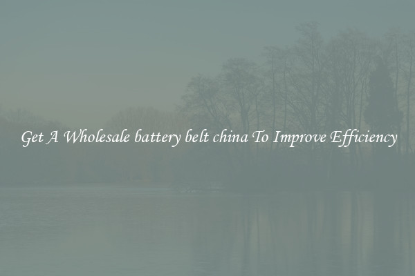 Get A Wholesale battery belt china To Improve Efficiency