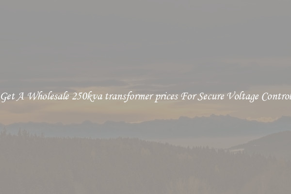 Get A Wholesale 250kva transformer prices For Secure Voltage Control